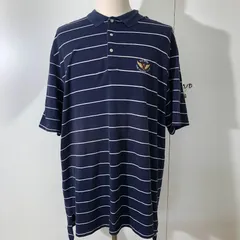 POLO GOLF RALPHLAUREN/ポロゴルフ ラルフローレン 半袖ポロシャツ 90年代vintage ボーダー ロゴ刺繡 THE OLYMPIC CLUB D.S.OPEN 2012 ビックサイズ 90's CHINA製 メンズ XXL ネイビー