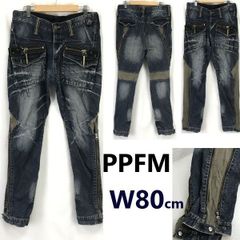 PPFM バイオストーンウォッシュ 加工 デニムパンツ 美品・Y2K】PPFM バナナデニム バイオストーンウォッシュ加工