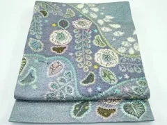 二代・久保田一竹 辻ヶ花 落款入 袋帯 銀通し 正絹 お太鼓柄 証明書付き 超逸品 超希少 未使用に近い 【初代 久保田一竹 辻が花 絞り 金通し