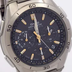 CASIO カシオ ウェーブセプター WVQ-M410 ソーラー電波 動作品 チタニウム