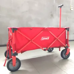 Coleman 折りたたみカート レッド Coleman コールマン アウトドアワゴン レッド メッシュ キャリー