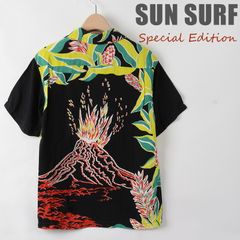 新品未 Karaku カラク アロハシャツ 猫 アンスリウム 蝶
