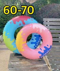 【60】【70】ピンク　ライトブルー　浮き輪　インクスプラッシュ　夏　プール