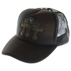 Chrome Hearts chクロスパッチ　ベースボールキャップ 黒/グレー Chrome Hearts†入手困難☆クロスパッチ CH Baseball Cap (CHROME