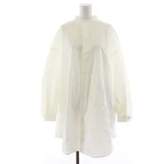 ザ リラクス THE RERACS BAND COLLAR PLACKET SHIRTS シャツ ブラウス 長袖 ロング丈 36 S 白 ホワイト /AN24のサムネイル