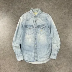 Denim&Supply Ralph Lauren Western Shirt Dungaree 長袖 デニムシャツ ウエスタンシャツ ダンガリーシャツ ウォッシュドデニム USED スナップボタン ブルー