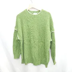 ◇ ⊇ LOWRYS FARM ローリーズファーム 長袖 ニット セーター サイズF グリーン レディース E  【1502030013405】