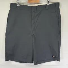 古着 ディッキーズ Dickies ショートパンツ ワークパンツ ハーフパンツ ショーツ ルーズフィット ワンポイントロゴ w42  グレー メンズ