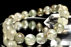 【１点物】希少カラー◇庭園水晶 グリーンアンフィボールインガーデンクォーツ　10mm　ブレスレット パワーストーン 天然石 _MA7325