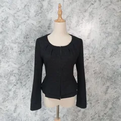 美品<!-利用不可文字-!>アンタイトル　UNTITLED　ノーカラージャケット　ウール　アンゴラ混<!-利用不可文字-!>　チャコールグレー　【2】　学校行事　イベント