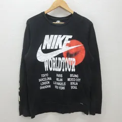 Q■ナイキ/NIKE NSW WTOUR L/S トップ DA0630ワールドツアーTシャツ/ロンT■黒【メンズM】MENS/46【中古】