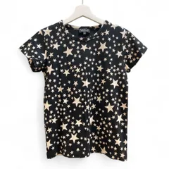 美品 agnes b. アニエスベー ENFANT アンファン 星柄Tシャツ 12ans 黒×ベージュ 綿100% 半袖 キッズライン キッズ 夏 ゴーゴー古着久喜倉庫店 草1760