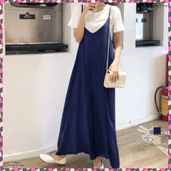 送料無料 オールインワン サロペット レディース 綿麻風 大人可愛い オーバーオール 韓国 おしゃれ ワイドパンツ ロング丈 マキシ スカーチョ ガウチョ サロペットスカンツ キャミソールパンツ スカーチョ 春夏秋