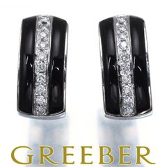ダイヤ ダイヤモンド 0.10ct/0.10ct オニキス ピアス Pt900 #170018
