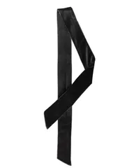 Allegra K ロングスカーフ ネッカチーフ ベルベット ヘアバンド ウエストベルト リボン 髪飾り バッグ飾りレディース 黒 L