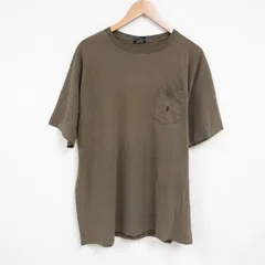 XL/古着 ラルフローレン 半袖 ビンテージ ブランド Tシャツ メンズ 90s ワンポイントロゴ 胸ポケット付き 大きいサイズ コットン クルーネ