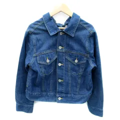 リランドチュール Rirandture Gジャン ジージャン デニムジャケット ミドル丈 ステンカラー バックリボン 1 青 ブルー /SY42