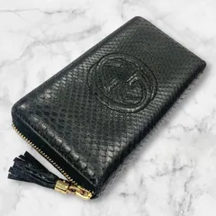 【美品⭐️GUCCI グッチ】 インターロッキングG    Gエンボスステッチ　 ソーホー長財布　 ブラック×ゴールド金具　 ラウンドジップ　 レザー　 598187   （AYA） 02442907500KT
