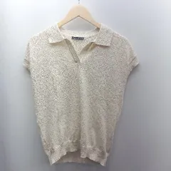 ◇ ⊂ ZARA ザラ ノースリーブ セーター サイズM アイボリー レディース E  【1502060010627】