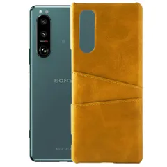 Xperia 5 III ケース SO-53B SOG05 XQ-BQ52 エクスペリア5 マーク3  カード収納 レザー スマート ケース 【Color】 キャメルのサムネイル