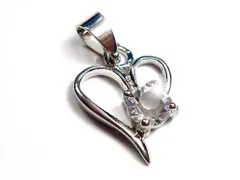 ハート型 チャーム シルバー 銀色 ハンドメイド アクセサリーパーツ 材料 ロジウム アクセサリー パーツ ハンドメイドパーツ