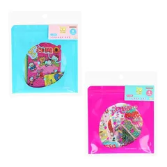 【単品】サンリオキャラクターズ　いちご新聞　ケース入りステッカーシールセット8柄入り　2色展開（ブルーorピンク）　sanrio　seal　昭和レトロ・平成レトロ