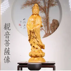 真作/晃映/龍頭観音図/布袋屋掛軸HD-177