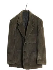 【お得なクーポン配布中!】 90s USA製 エルエルビーン 太畝 コーデュロイ テーラード ジャケット メンズ S オールド アウトドア ブレザー 中綿 キルティング オリーブ