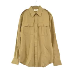 CELINE (セリーヌ) 20SS Military Shirt Lightweight Cotton Twill ミリタリーロングスリーブシャツ ベージュのサムネイル