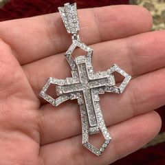 18KWG ダイヤ　クロス　ペンダント　12.6g 2.54ct