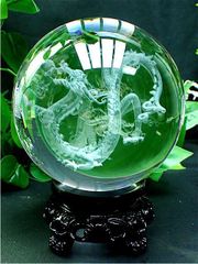 約:150mm 4360g 超綺麗★龍入りK9水晶丸玉B84B1/143B147B