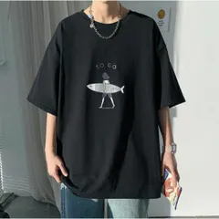 メンズTシャツ半袖トップス（サーフィンLサイズ/XLサイズ/2XLサイズ/3XLサイズ/4XLサイズ/ブラック）春秋シンプルトップス004