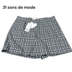 新品タグ付き　31 sons de mode チェック柄　ショートパンツ　サイズ38 定価7600円　未使用　レディース