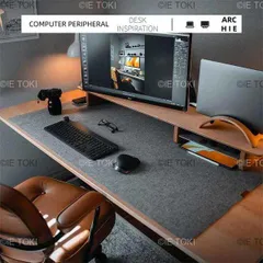 大型マウスパッド,オフィス,デスク,ラップトップ,ゲームアクセサリー用の滑り止めウールフェルト