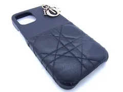 ChristianDior ディオール レディディオール カナージュ レザー iPhone12/12Pro対応 アイフォンケース スマホケース ブラック系 BF4326 のサムネイル