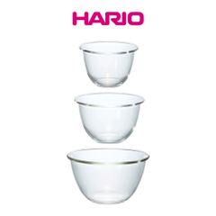 【新品※ショップ出品】HARIO ハリオ ボウル 3個セット 正規品 調理用ボウル NEW 耐熱ガラス製 調理ボウルセット 耐熱容器 電子レンジ対応 深型 日本製【代金引換不可】