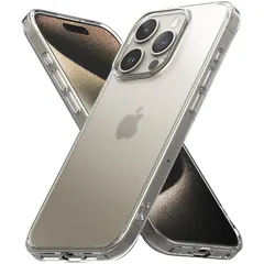 【Ringke】iPhone 15 Pro ケース FUSION TPU+PC 黄ばみにくい 耐黄変 落下防止 耐衝撃 米軍MIL規格取得 スマホケース スマホカバー アイフォン15 プロ (ストラップホールあり) - Matte Clear 1