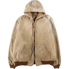 古着 カーハート Carhartt アクティブジャケット ダックフルジップパーカー USA製 メンズXL相当/eaa554220