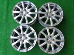 6J-16インチ 4H100 +42 Weds RAVRION RS01 ウェッズ ラブリオン 中古 ホイール 4本 フィットなどに♪