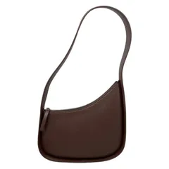 ☆E4357 ザロウ ハンドバッグ ワンショルダーバッグ ハーフムーンバッグ W1249L614 レザー ダークブラウン シルバー金具 THE ROW