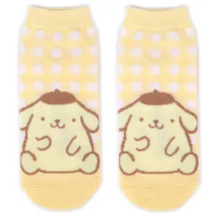 ポムポムプリン ソックス 靴下 チェック レディース 女子 女の子 おしゃれ かわいい サンリオ sanrio キャラクター