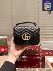 Gucci 牛革バージョン 小鏡付き ハンドバッグ・斜め掛けバッグ・ショルダーバッグ -LG02