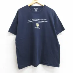 XL/古着 チャンピオン champion 半袖 ブランド Tシャツ メンズ ロチェスター 大学 クルーネック 紺 ネイビー 25aug06 中古