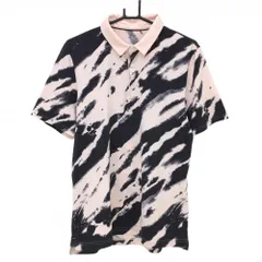 【超美品】アンダーアーマー 半袖ポロシャツ ピンク×黒 総柄 メンズ XL/TG/EG ゴルフウェア UNDER ARMOUR