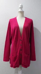 80-90’s L.L.Bean “Cotton×Linen” リブニット カーディガン M