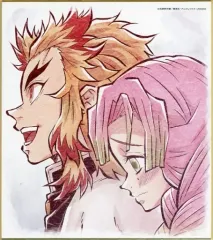 【中古】紙製品 煉獄杏寿郎＆甘露寺蜜璃 「鬼滅の刃×ufotable Cafe 竈門炭治郎 立志編 特別編集版放送記念コラボレーションカフェ 柱合会議・蝶屋敷編 ランダム複製ミニ色紙」