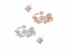 リーフビジュイヤーカフピアス