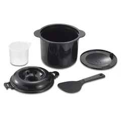 【特価商品】2合炊き ちびくろちゃん 備長炭入り 電子レンジ専用炊飯器 カクセー