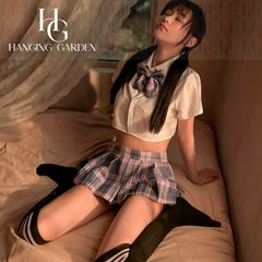 【HANGING GARDEN】セクシーコスプレ 制服 JK 女子高生 コスチューム 衣装 ランジェリー 学生服 ミニスカート 可愛い エロ下着 ルームウェア ナイトウェア ハンギングガーデン