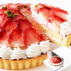 イチゴいっぱい♪贅沢★ストロベリータルト　SIZE5号（4～6人）冷凍　 苺 サブレタルト ケーキ
